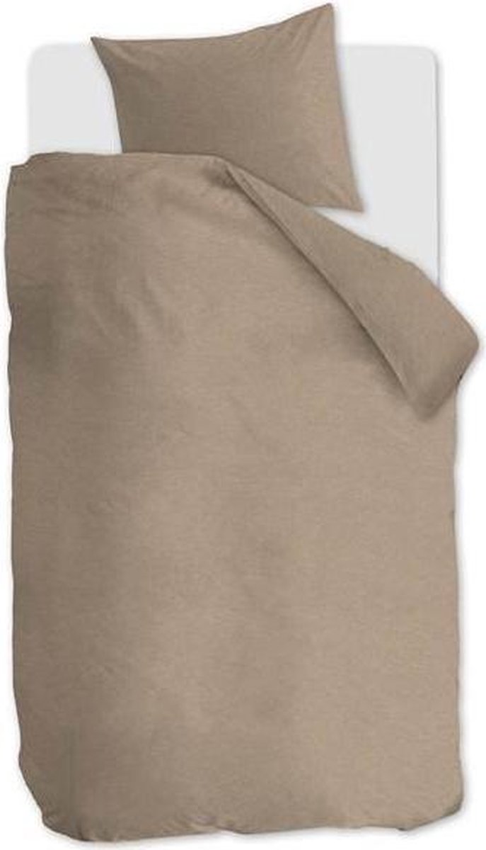 Flanel Dekbedovertrek - Eenpersoons - 140x200/220 cm - Sand