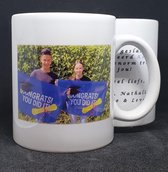 mok met je eigen foto - mok met je eigen tekst - mok met eigen ontwerp - gepersonaliseerde mok - kerst mok - mok opa - mok oma - just married - juf en meester - leuk als cadeau - V