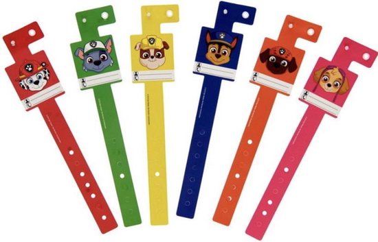 Foto: Nickelodeon paw patrol naambandjes 6 stuks s o s bandjes