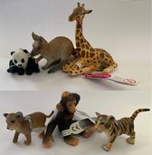 Babydieren speelset van 6 baby dieren - (+/- 4-8 cm) - PVC vrij