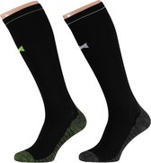 Xtreme Sockswear Compressie Sokken Hardlopen - 2 paar Hardloopsokken - Multi Black - Compressiesokken - Maat 45/47