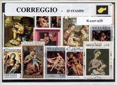 Antonio da Corregio – Luxe postzegel pakket (A6 formaat) : collectie van 25 verschillende postzegels van Corregio – kan als ansichtkaart in een A6 envelop - authentiek cadeau - kad