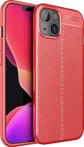 Apple iPhone 13 Mini Hoesje - Mobigear - Luxury Serie - TPU Backcover - Rood - Hoesje Geschikt Voor Apple iPhone 13 Mini