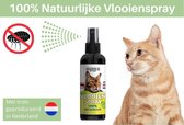 vlooienspray kat - vachtspray kat - diervriendelijk - verantwoord - 100% veilig - vlooien - made in Holland - veilig voor vlinders, vissen, vogels