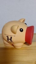 Spaarvarken - H - Tekst "Als je naam begint met een H ben je happyen hemels,mijn held