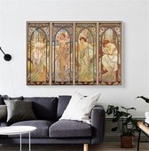 Alphonse Mucha Vintage Illustratie Print Poster Wall Art Kunst Canvas Printing Op Papier Living Decoratie 60x80cm Multi-color