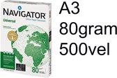 Papier copie Navigator Universal - A3 - 80gr - blanc - 500 feuilles