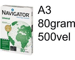 Kopieerpapier Navigator Universal - A3 - 80gr - wit - 500vel