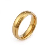 Stainless steel ring | Gouden ring | Ava | Gold plated | Dames ring | Heren ring | 21.5 mm