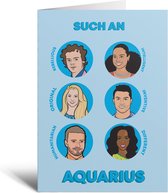 Verjaardagskaart - Such An Aquarius - Waterman - Astrologie - Sterrenbeeld - Zodiac - Cadeau - Sterren