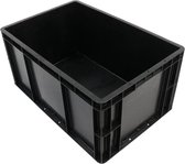 Buxibo Stapelbare Krat 72 Liter - Opbergbox - Stevige Unibox - Zwart