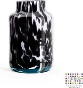 Vase Design Pax - Fidrio DALMATIAN - vase à fleurs en verre soufflé bouche - diamètre 19 cm, hauteur 29 cm