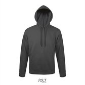 Hoodie Sol's basic donkergrijs L