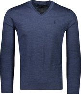 Polo Ralph Lauren  Trui Blauw Getailleerd - Maat M - Heren - Herfst/Winter Collectie - Wol