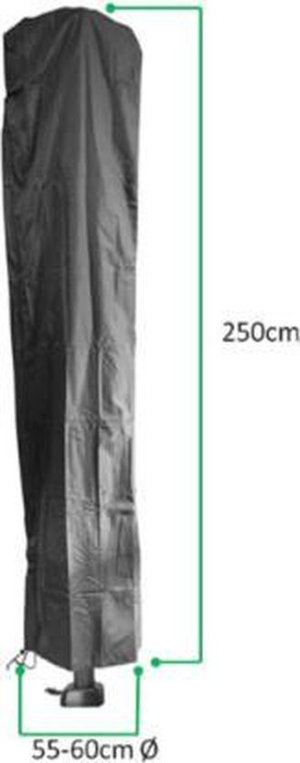 Platinum Challenger T2 Zweefparasol SET 3x3 Antraciet met 90KG VOET OP WIELEN en AFDEKHOES
