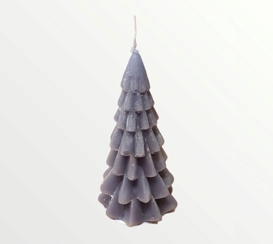 Rustik Lys - Kerstboom kaars - klein - dark grey - 12 cm