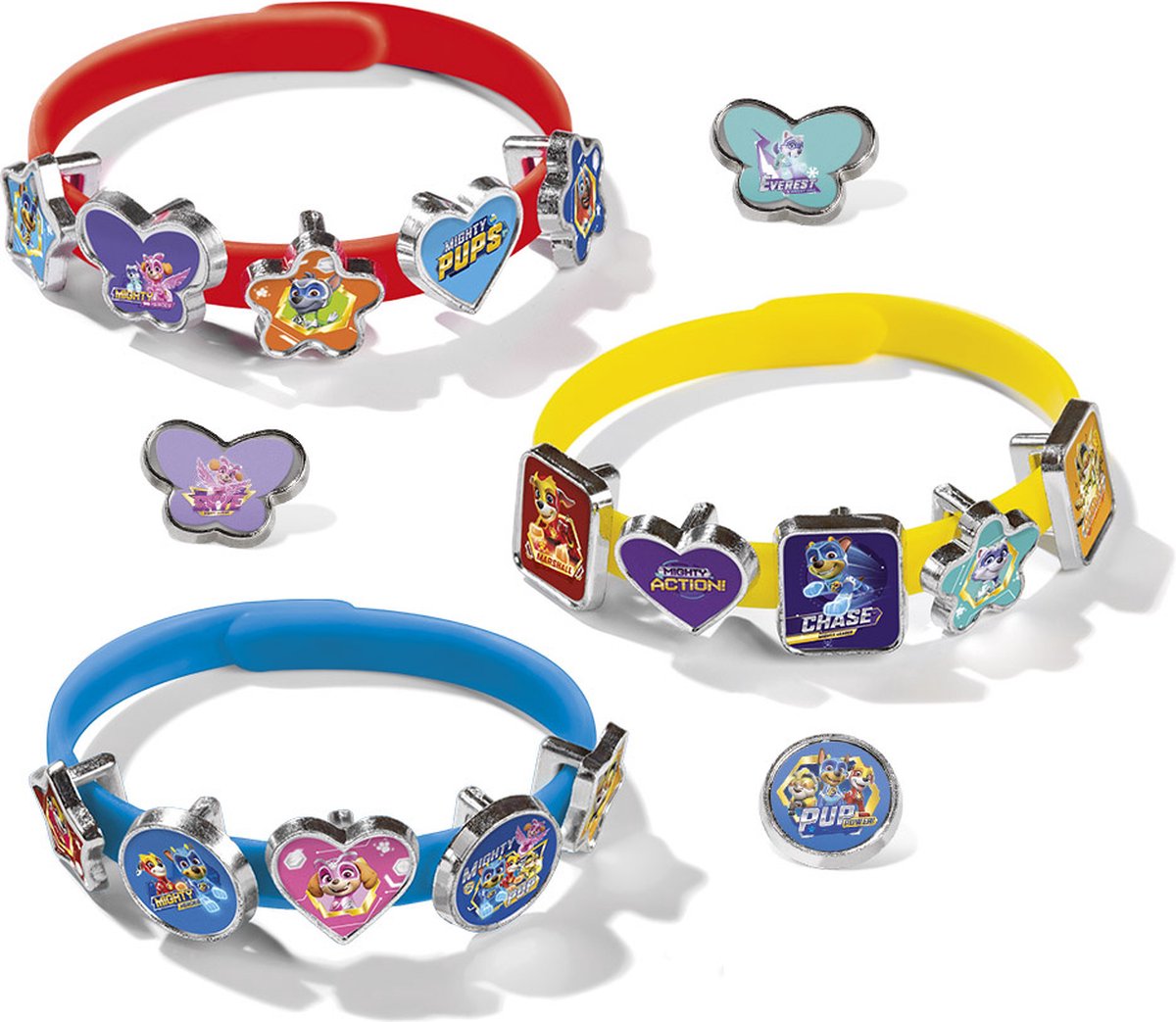 PAW Patrol speelgoed - 3 schuif armbandjes maken met 18 bedels Totum knutselset sieraden - junior meisjes en jongens vanaf 3 jaar — afbeelding 10