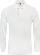 Tricorp Poloshirt lange mouw - Casual - 201009 - Wit - maat XXL