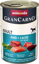 Animonda Grancarno Adult Rund, Zalm en Spinazie 6 x 400 gram ( Hondenvoer )