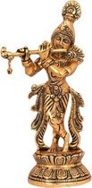 N3 Collecties Krishna Idols Vergulde Fluit Spelen Krishan Decoratief Pronkstuk Beeldje