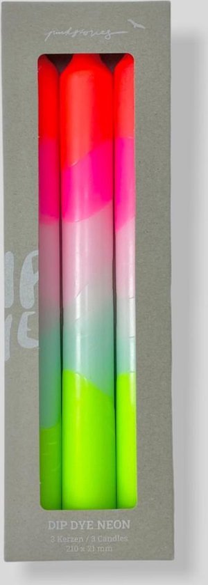 Pink Stories - Kaarsen - Dip Dye - Set van 3 - Lollipop Trees