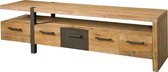 Tv-meubel | lucca | gerecycled teakhout | naturel | 190 x 40 x 55(h) cm