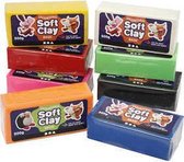 Soft Clay, diverse kleuren, afm 13x6x4 cm, 8x500 gr/ 1 doos