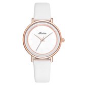 Longbo - Meibin - Dames Horloge - Wit/Rosé/Wit - Ø 32mm