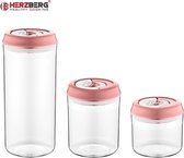 Herzberg Vacuum Storage Jar Set Gray