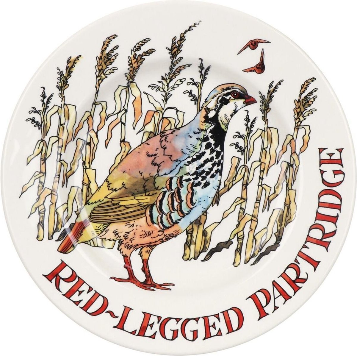 Emma Bridgewater Plate 8,5 Inch (21,5cm) Birds Red-Legged Partrige