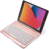 iPad 10.2 2019 Hoesje Toetsenbord Hoes Luxe Keyboard Case Cover - Roze