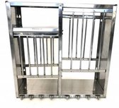 Kitchen rack India RVS 8-haak small
