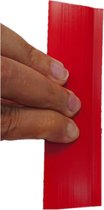 Aandruk spatel/rakel rood kunststof voor raamfolie en plakplastic 12 cm - Decoratiefolie gladstrijken