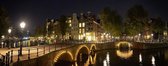 Fotobehang-Amsterdam by night 250 x 260 cm - € 175,--