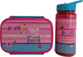 Peppa Pig Drinkfles/Bidon en Broodtrommel - Lunchset - Kunststof