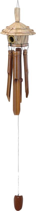 Carillon éolien en bambou avec nichoir