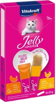 Vitakraft Kattensnack - Jelly Lovers - Kip & Kalkoen - 6 x 15 gram