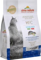 Almo Nature - Kat HFC Longevity Sterilized brokken voor oudere gecastreerde / gesteriliseerde katten - zeebaars en zeebrasem of varkensvlees - 1,2kg, 300gr - Zeebaars & Zeebrasem, Gewicht: 300g