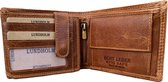 Lundholm leren portemonnee heren leer cognac bruin - RFID anti-skim - portefeuille heren - cadeau voor man volwassen