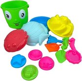 Bascessoires  Zandbak speelgoed - Strandspeelgoed - Strandschep - Strandemmer - 13-delig - Kinderspeelgoed - Zandbak schelp