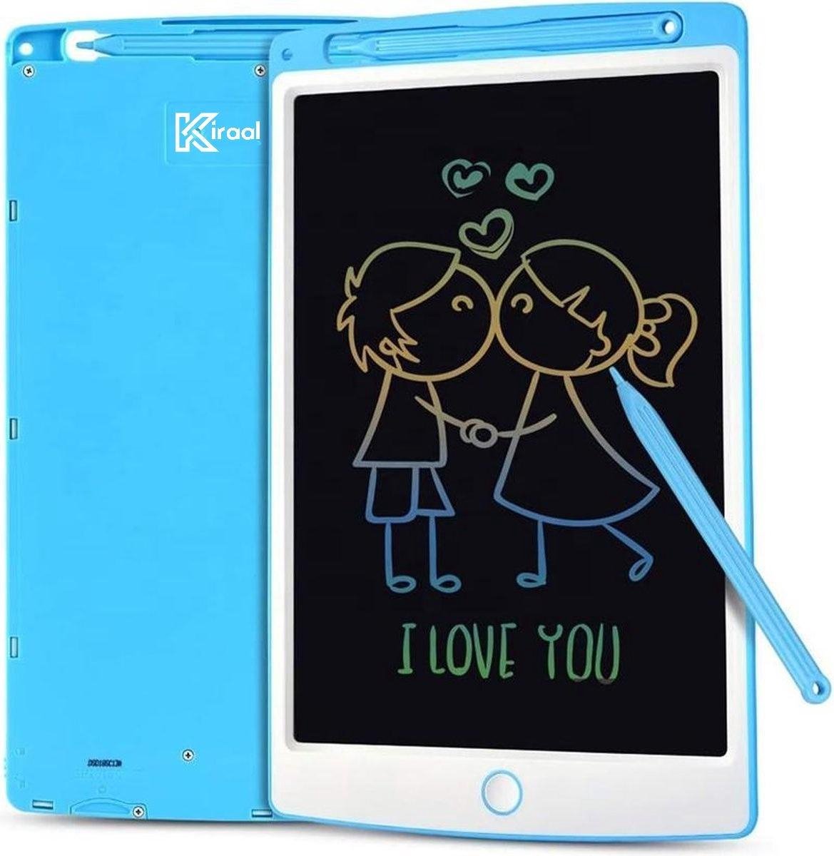 Tekenbord kinderen Kiraal - Tekentablet - LCD Tekentablet kinderen - Grafische tablet kinderen - Kindertablet Blauw