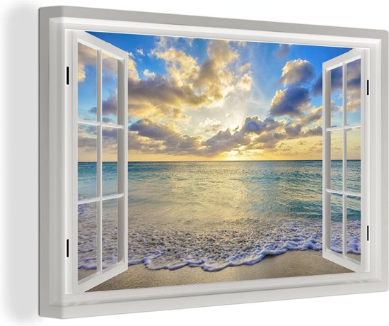 Peintures sur toile See Through - Water - Mer - 90x60 cm - Décoration murale