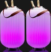 The.Twins L | 2x The.Lampion L - Multicolor LED Verlichting & Wijnkoeler & Bluetooth Speaker