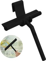 Douchewisser Zwart met Houder - Raamwisser - Trekker Douche - Wisser Douche - Douche trekker - Douchewissers - Raamtrekker - Zeem - Vloerwisser - 21x19 cm - Silicone