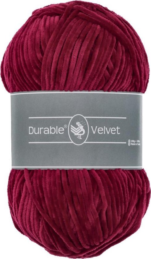 Durable Velvet - 222 bordeaux - Chenille Garen