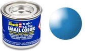 Revell #50 Light Blue - Gloss - RAL5012 - Enamel - 14ml Verf potje-