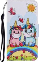 Unicorn eenhoorn agenda book case hoesje Telefoonhoesje geschikt voor Samsung Galaxy A22 5G