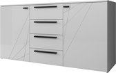 Meubella - Dressoir Kenzo - Wit - 163 cm