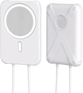 Luxe Siliconen Case Back Cover Hoesje Geschikt Voor Apple Magsafe Battery Pack - Wirless Charging Powerbank Beschermhoes Geschikt Voor Apple Iphone 12/13 (Mini/Pro/Pro Max) - Met Draagkoord -