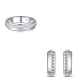 Di Lusso - Set Privas - Cubic Zirkonia - Zilver 925 - Dames - 17.00 mm